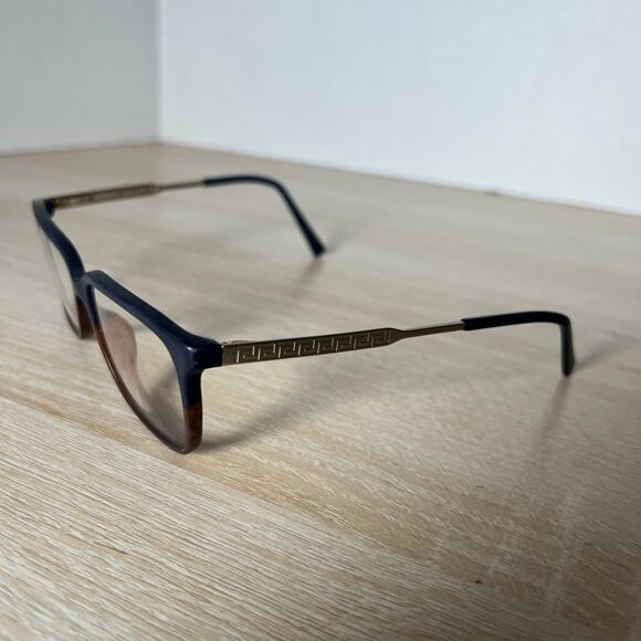 Versace Mod.3209 5135 Eyeglasses Black Brown Silver Frames 55-17-145 Italy - Picture 3 of 9